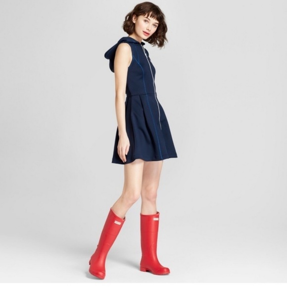 NWT HUNTER Streetstyle Hooded Zip-up Utility Dress - Picture 2 of 3